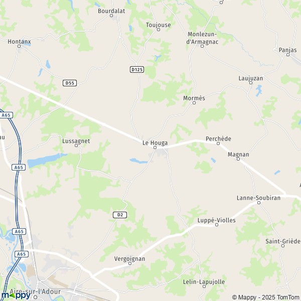 Map Le Houga map of Le Houga (32460) and practical information